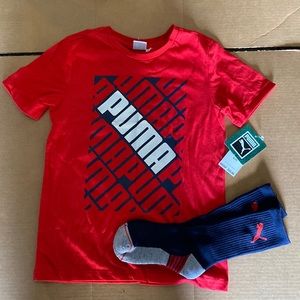 Puma Kids Shirt and Sock Set | Size : Small (8)